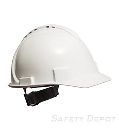 PW02 White Safety Pro Hard Hat Vented SWATCH