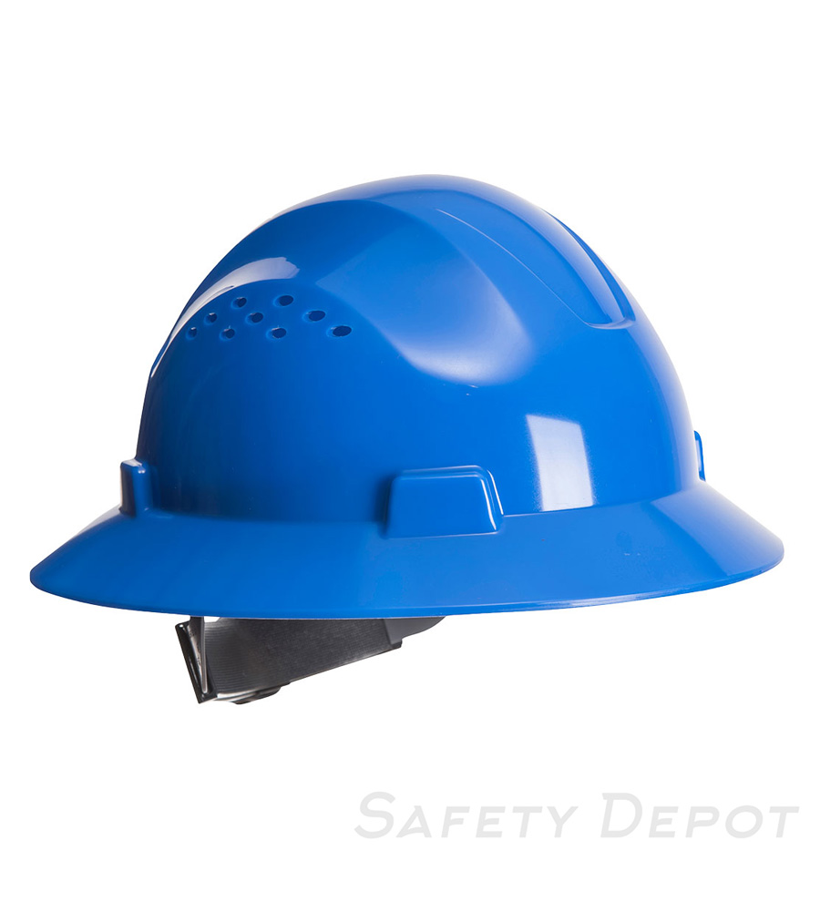 PW52 Royal Blue Full Brim Premier Hard Hat Vented MAIN