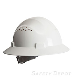 PW52 White Full Brim Premier Hard Hat Vented SWATCH