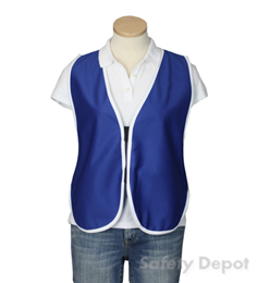 Royal Blue Women's Safety Vest comes in prescreened "EVENT STAFF" options THUMBNAIL