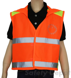 Children's Orange Reflective Vest THUMBNAIL