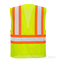 US371 Yellow Tulsa Contrast Hi-Vis Mesh Safety Vest SWATCH