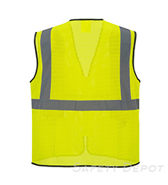 US380 Yellow Class 2 Tampa Mesh Safety Vest SWATCH