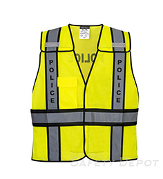 US387 Yellow/Black Police Public Safety Vest SWATCH