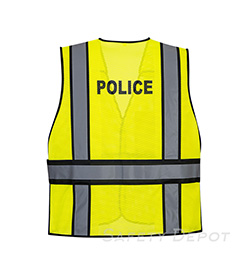 US387 Yellow/Black Police Public Safety Vest SWATCH