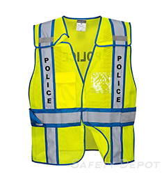 US387 Yellow/Royal Police Public Safety Vest SWATCH