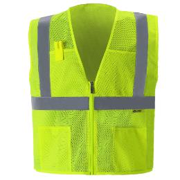 Yellow  Safety Vests Class 2 THUMBNAIL