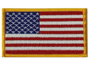 AMF-E Embroidered American Flag with Heat Seal Back THUMBNAIL