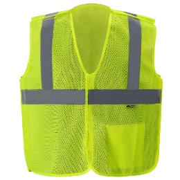 B520C-2 Yellow 5 Point Breakaway Safety Vests public safety vest THUMBNAIL