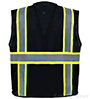 MP40-BK Professional Black Mesh Vest SWATCH