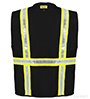 VEL6038-BK Black Safety Vest SWATCH