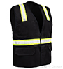 VEL6038-BK Black Safety Vest SWATCH