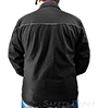 Soft Shell Black Jacket with Reflective Piping SWATCH