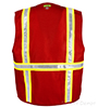 BT6038-RD.....Red Button Closure Safety Vest SWATCH