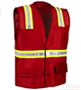 BT6038-RD.....Red Button Closure Safety Vest SWATCH