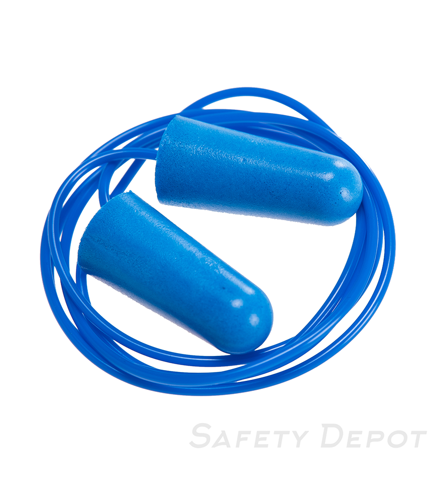 EP30 - Detectable Corded PU Ear Plugs (200 pairs) Blue MAIN