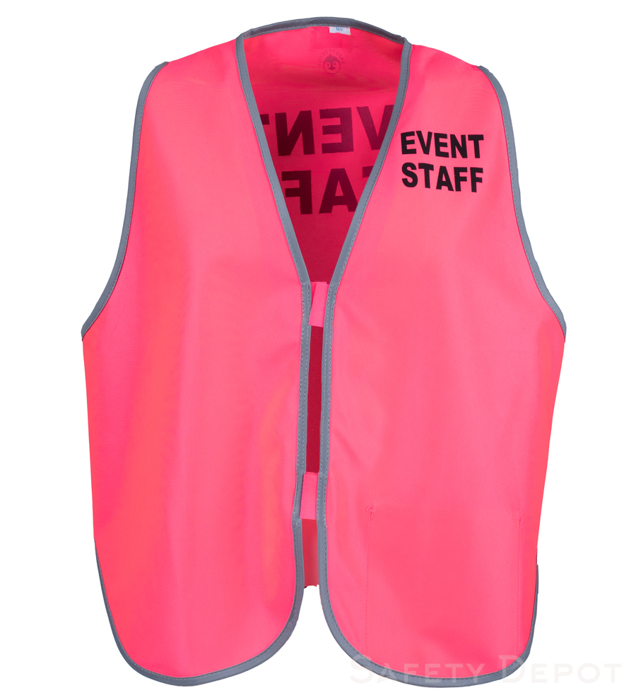 Пинк вес. Insulated Vest Pink back.