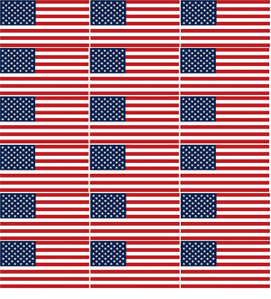 AMFLAG American Flag Stickers 2 by 1 inch