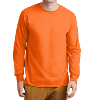 High Visibility Safety Long Sleeve Orange Shirt MAIN