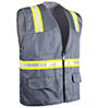 8038A-GRAY Gray Safety Vest SWATCH