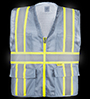 MP40-GRAY Professional Gray Mesh Vest SWATCH