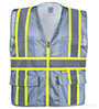 MP40-GRAY Professional Gray Mesh Vest SWATCH