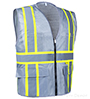 MP40-GRAY Professional Gray Mesh Vest SWATCH