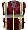 MP40-BUR Professional Burgundy Mesh Vest SWATCH