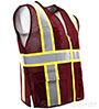 MP40-BUR Professional Burgundy Mesh Vest SWATCH