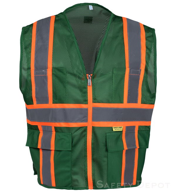 MP40-GR Professional Green Mesh Vest MAIN