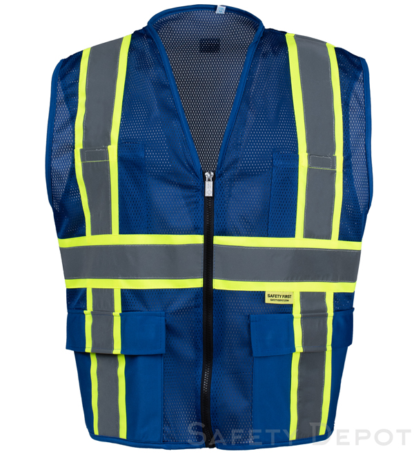 Professional Royal Blue Mesh Safety Vest