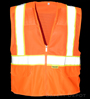Orange Mesh Safety Vest with Bright Yellow Backing SWATCH