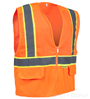Orange Mesh Safety Vest with Bright Yellow Backing SWATCH