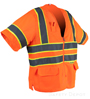 Orange Class 3 Mesh Safety Vest with Yellow Trim SWATCH