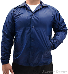 Navy Blue Coaches Jacket THUMBNAIL