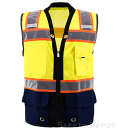 ANSI certified Class 2 vest yellow and black THUMBNAIL