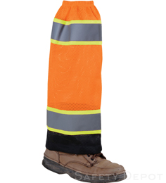 Orange Reflective Boot Gaiters GMO-18 THUMBNAIL