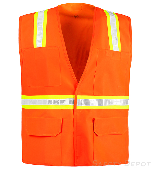 VEL6038 Orange Safety Vest MAIN