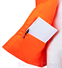 VEL6038 Orange Safety Vest with Pockets and Velcro Closure SWATCH