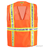 VEL6038M Orange Mesh Velcro Safety Vest SWATCH