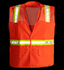 VEL6038M Orange Mesh Velcro Safety Vest SWATCH