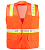 VEL6038M Orange Mesh Velcro Safety Vest SWATCH