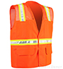 VEL6038M Orange Mesh Velcro Safety Vest SWATCH