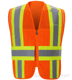 DS325C-2 Orange Economy Mesh Safety Vest Safety Depot THUMBNAIL