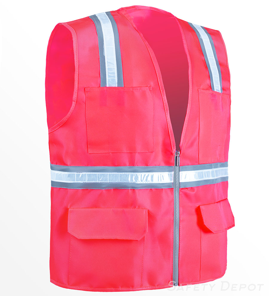 8038A-PK Pink Hi Vis Reflective Safety Vest for Women