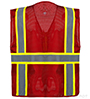 MP40-RD Professional Red Mesh Vest SWATCH