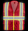 MP40-RD Professional Red Mesh Vest SWATCH