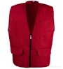 Red Safety Vest - Pockets with Flaps SWATCH
