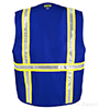 BT6038-RB......Blue Botton Closure Safety Vest SWATCH