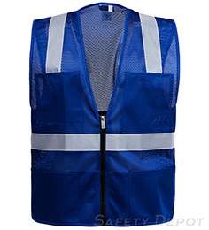 MSD1001RB Royal Blue Mesh Safety Vest THUMBNAIL